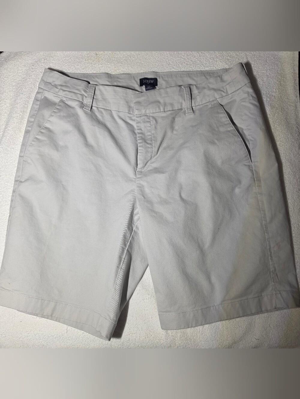 J. Crew Women's Light Gray Flat Front Chino Shorts